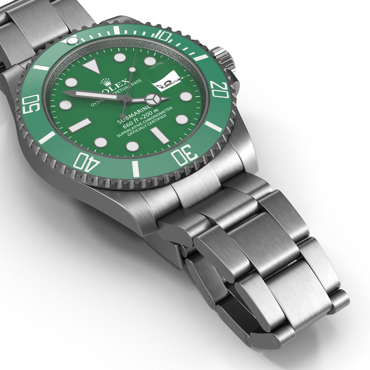 Rolex Submariner Date Green Dial 3D