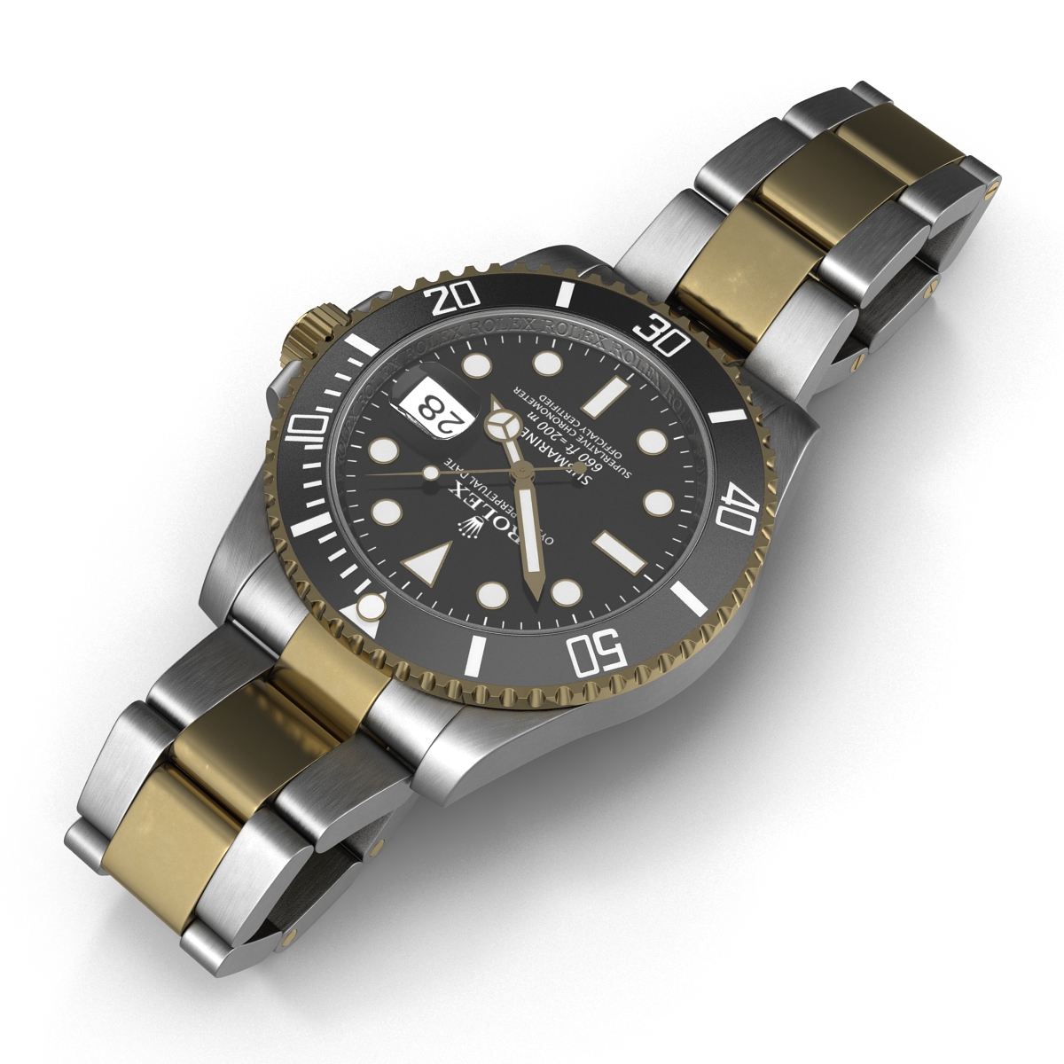 Rolex Submariner Date Black Dial 3D