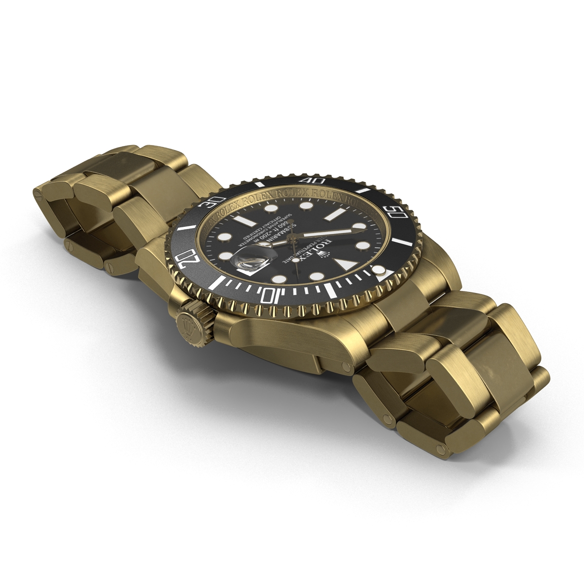 3D Rolex Submariner Date Gold