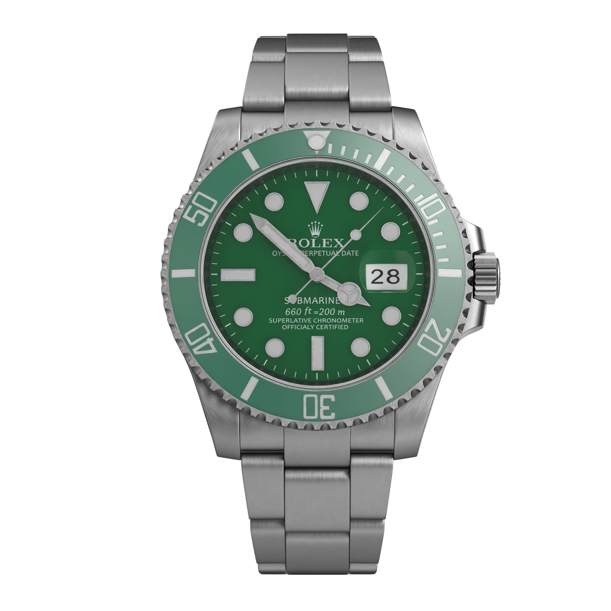 Rolex Submariner Date 2 Green Dial 3D model