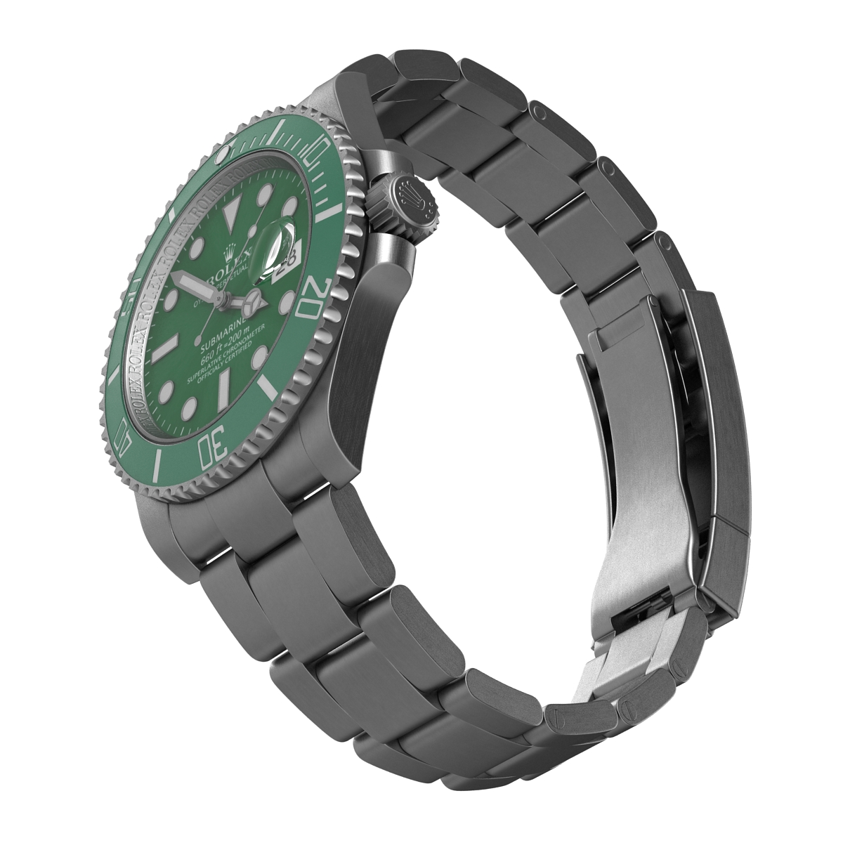 Rolex Submariner Date 2 Green Dial 3D model