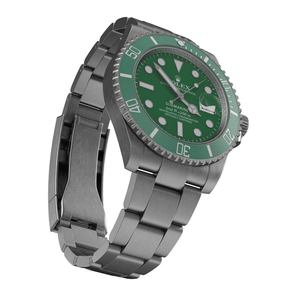 Rolex Submariner Date 2 Green Dial 3D model