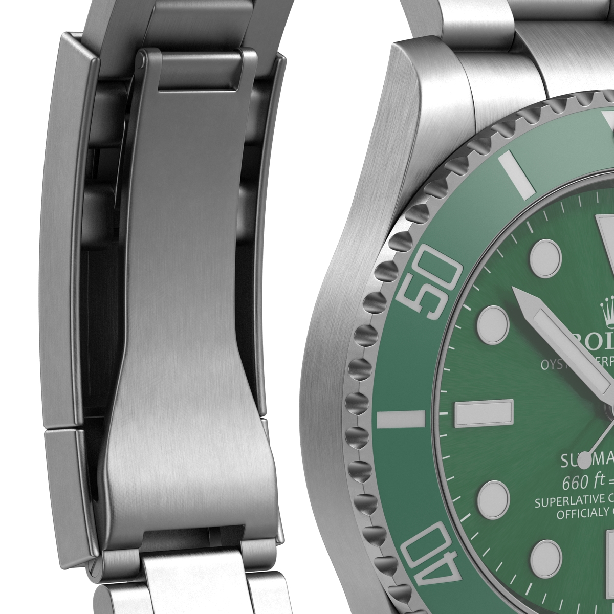 Rolex Submariner Date 2 Green Dial 3D model