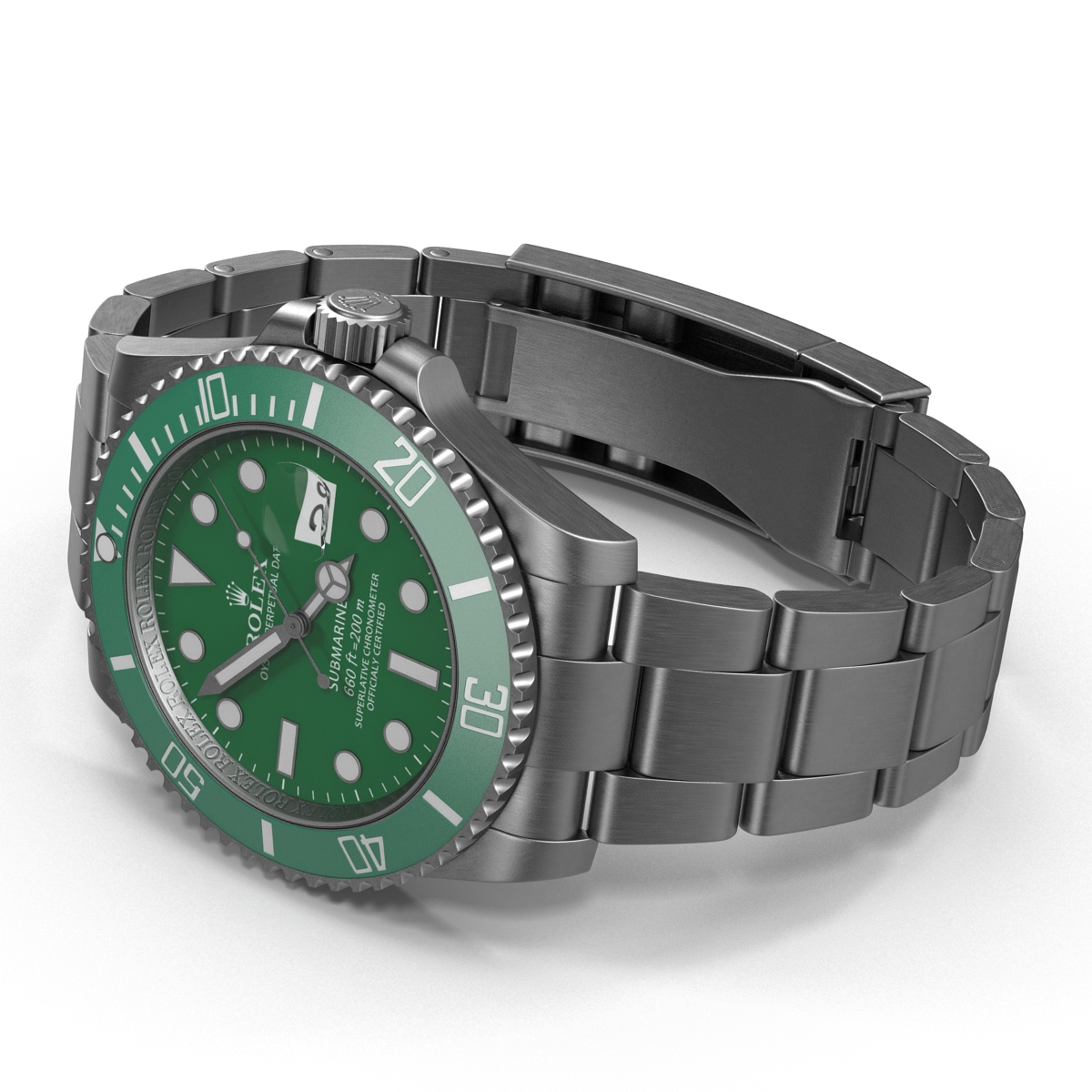 Rolex Submariner Date 2 Green Dial 3D model