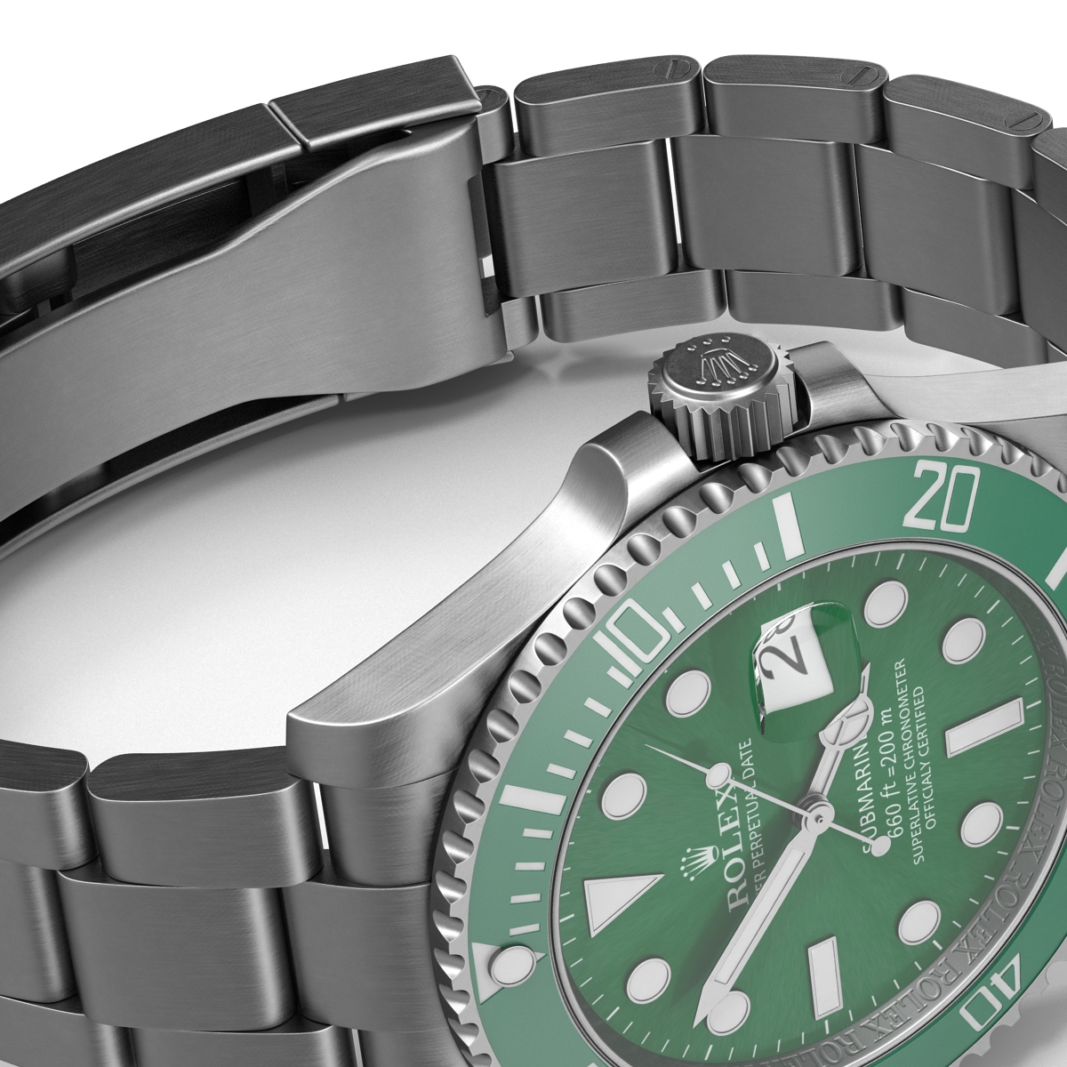 Rolex Submariner Date 2 Green Dial 3D model