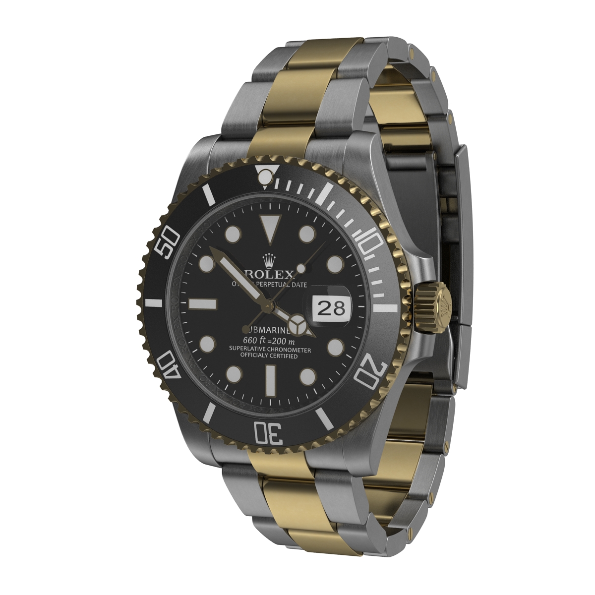 Rolex Submariner Date 2 Black Dial 3D model