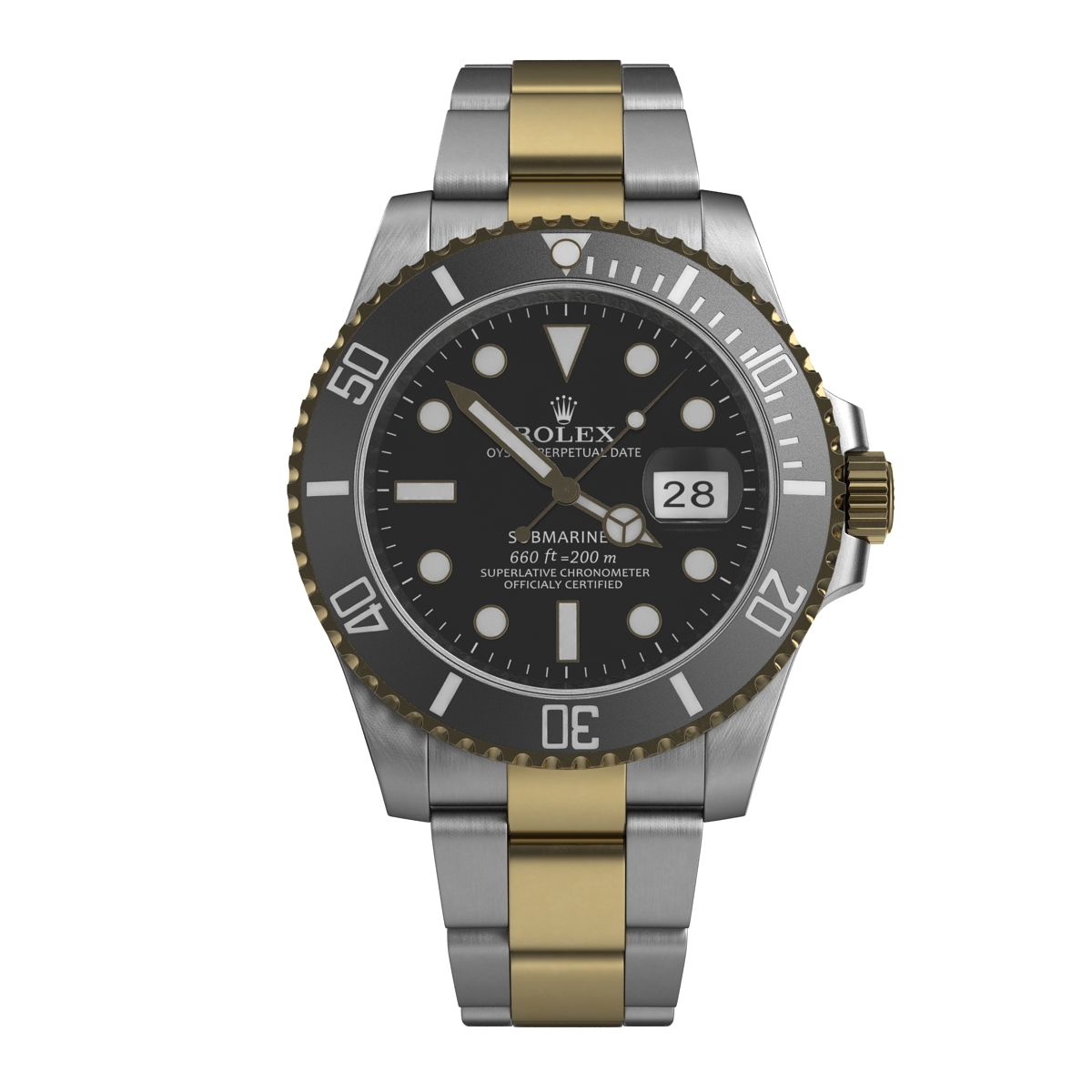 Rolex Submariner Date 2 Black Dial 3D model