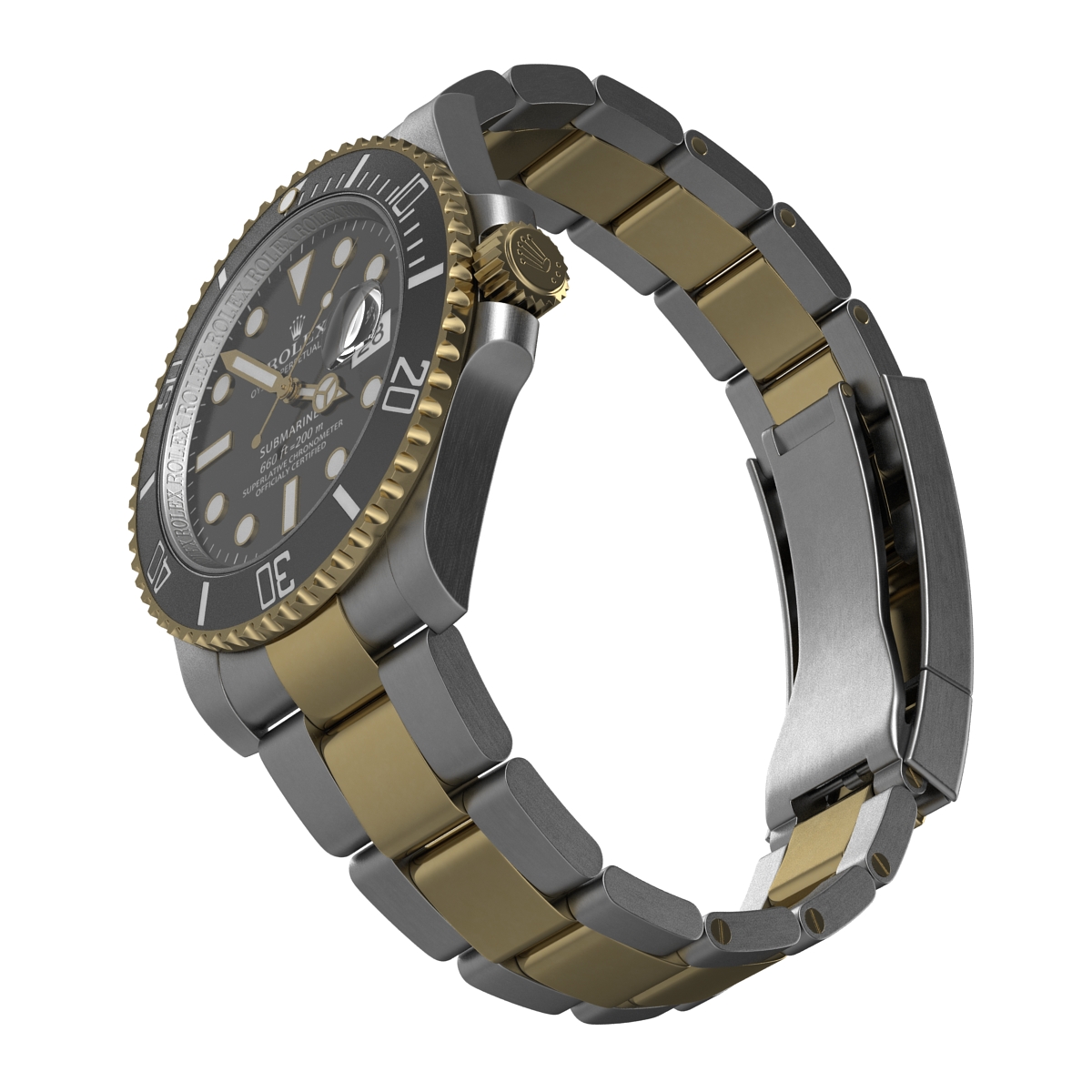 Rolex Submariner Date 2 Black Dial 3D model