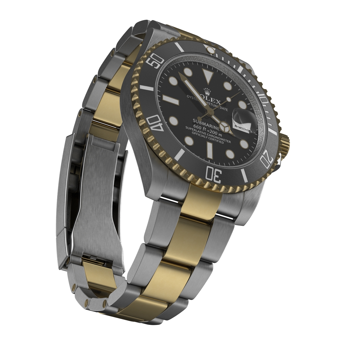 Rolex Submariner Date 2 Black Dial 3D model