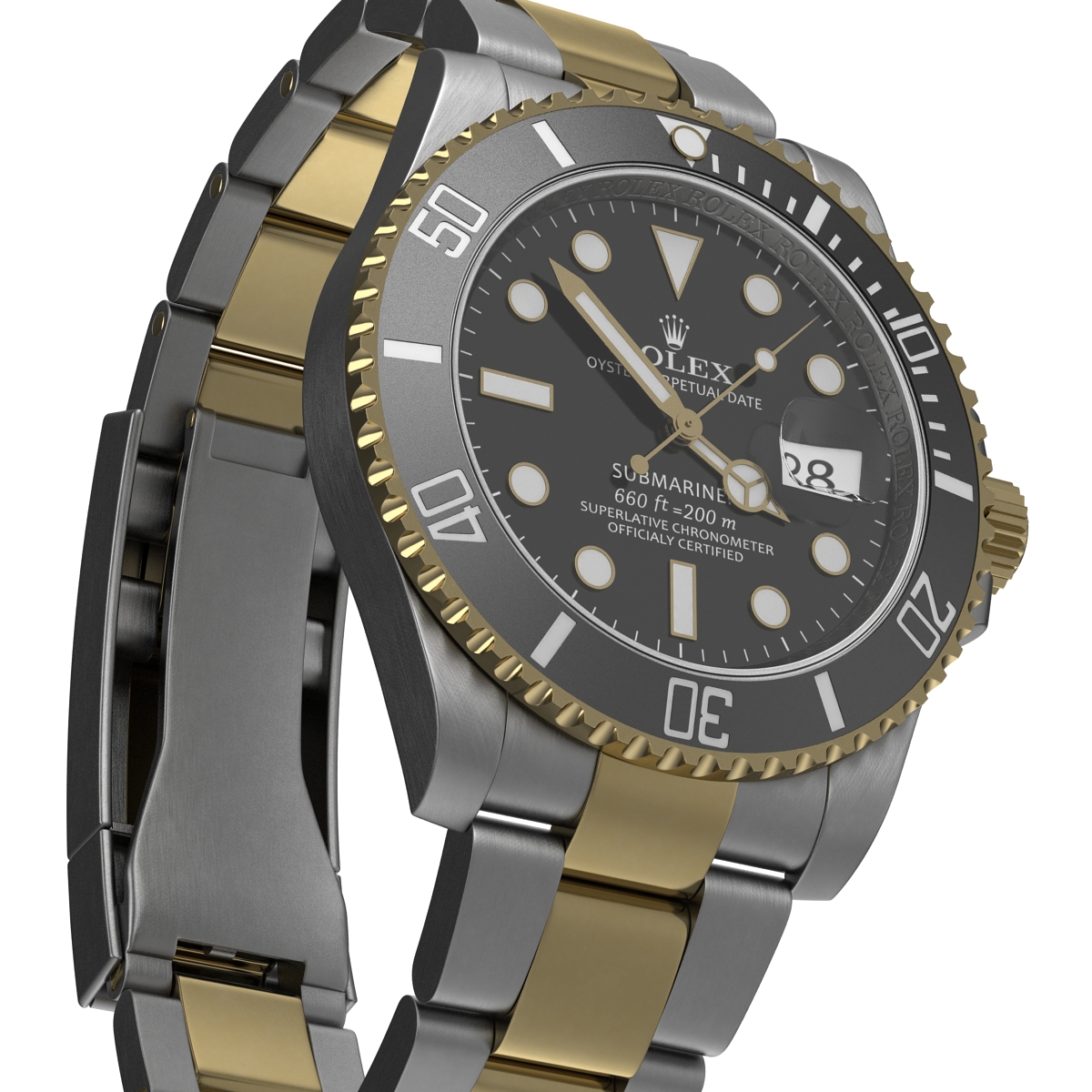 Rolex Submariner Date 2 Black Dial 3D model