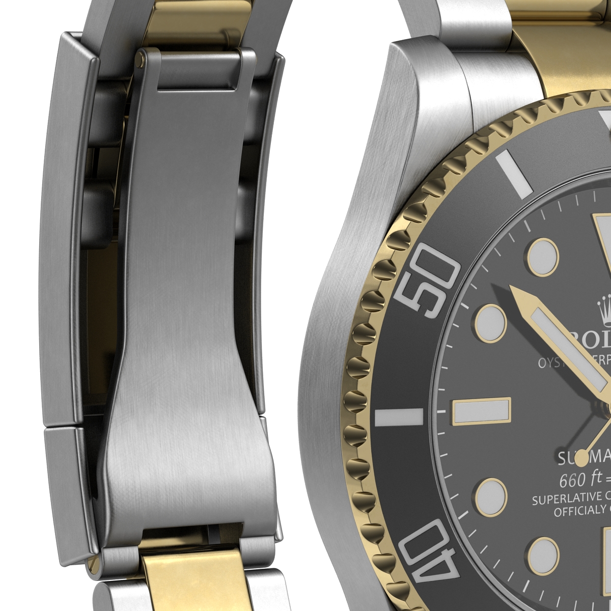 Rolex Submariner Date 2 Black Dial 3D model