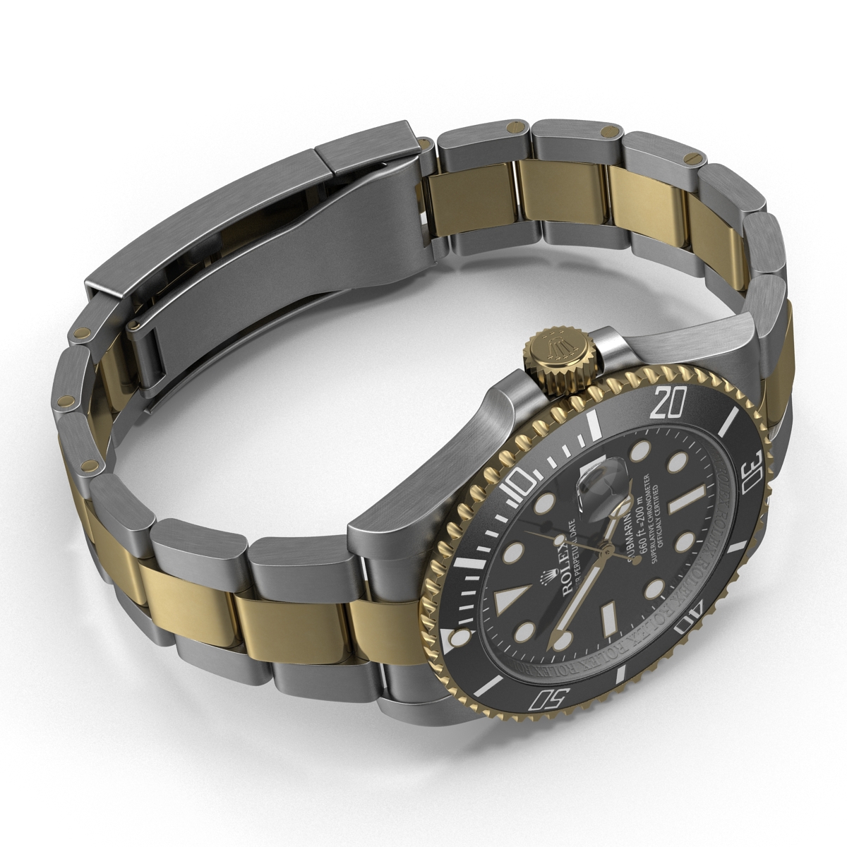 Rolex Submariner Date 2 Black Dial 3D model