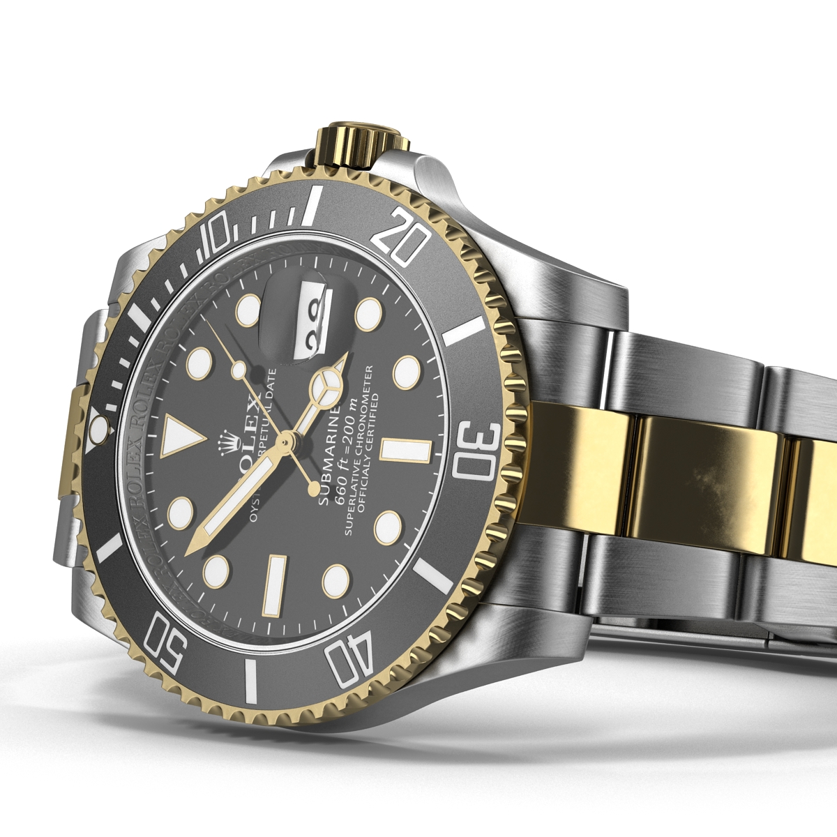 Rolex Submariner Date 2 Black Dial 3D model