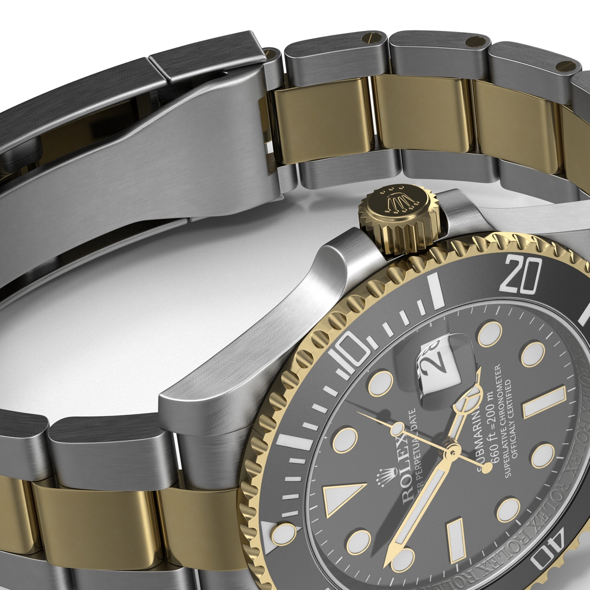 Rolex Submariner Date 2 Black Dial 3D model