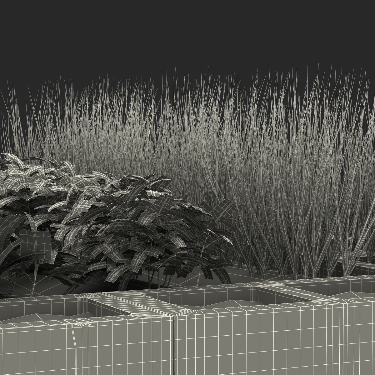 Cinder Block Garden 3D model