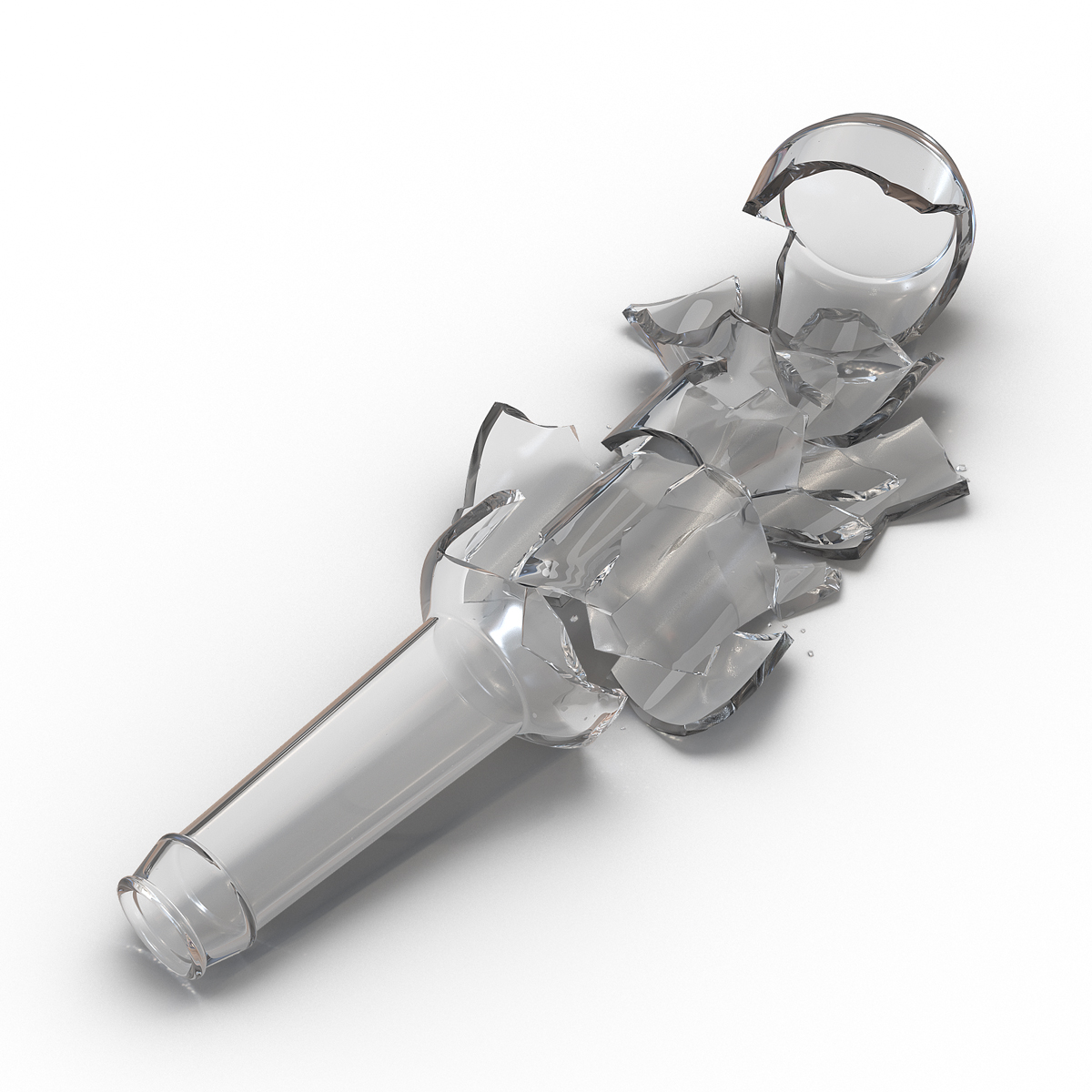 3D model Broken Beer Bottle 3