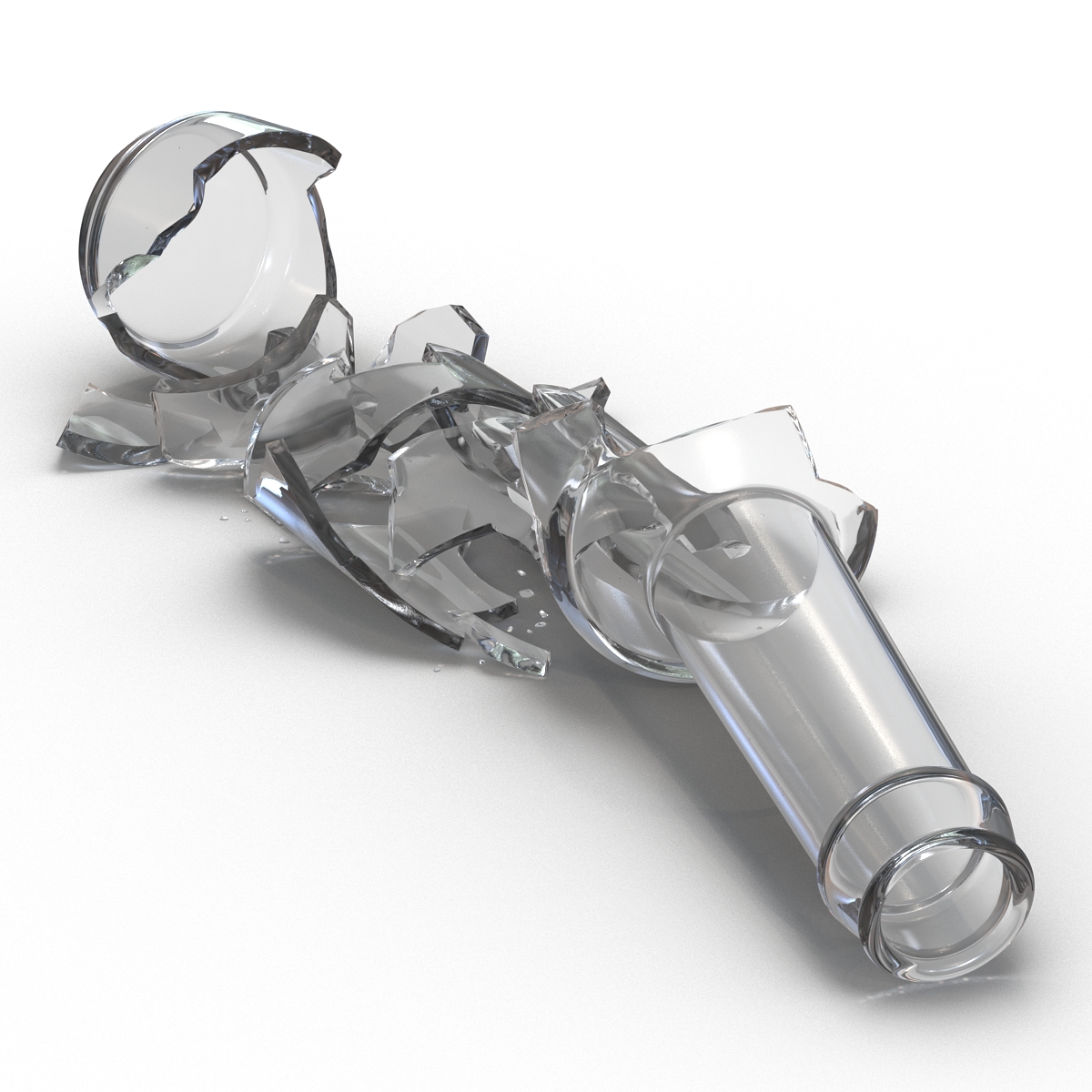 3D model Broken Beer Bottle 3