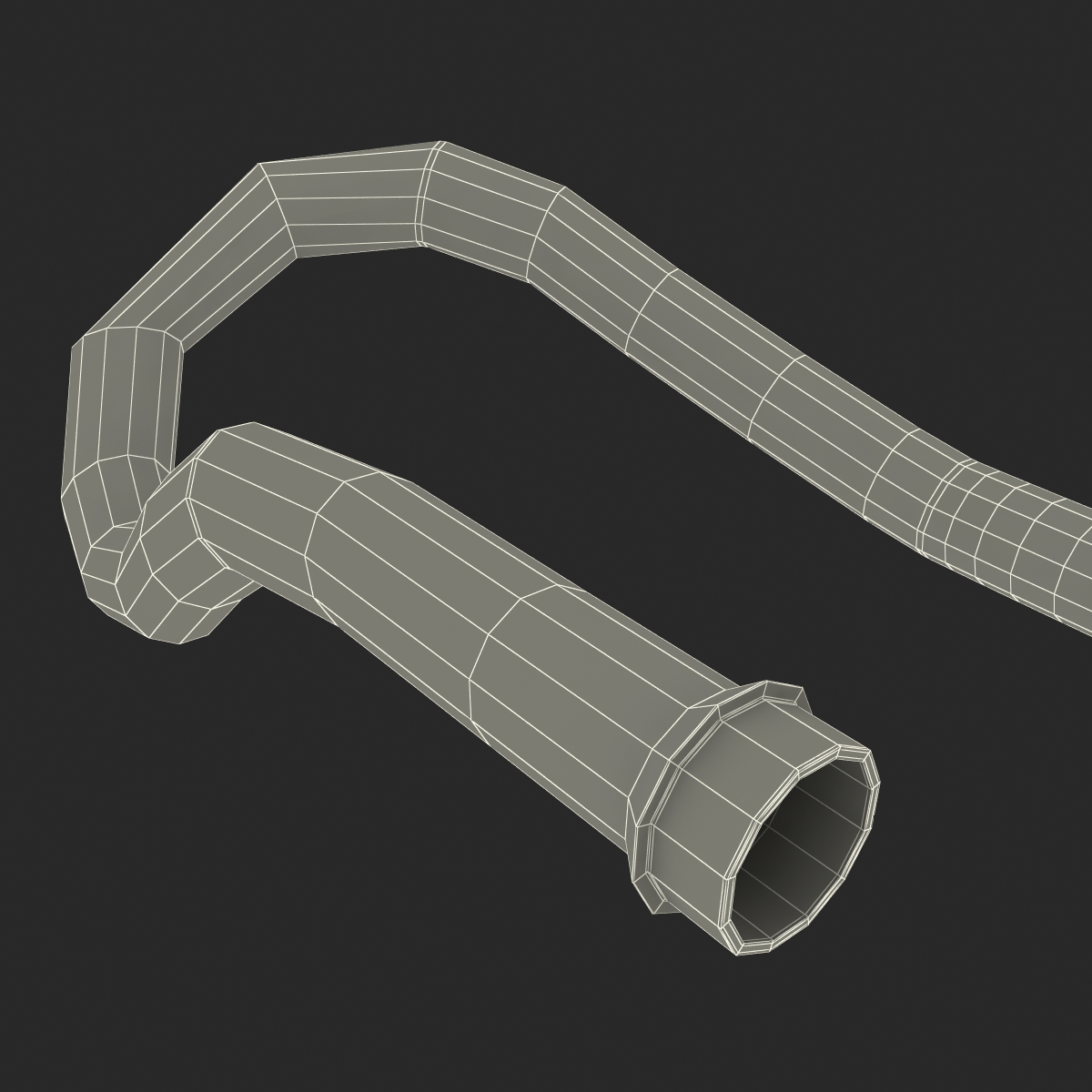 Broken Iron Pipe 11 3D model