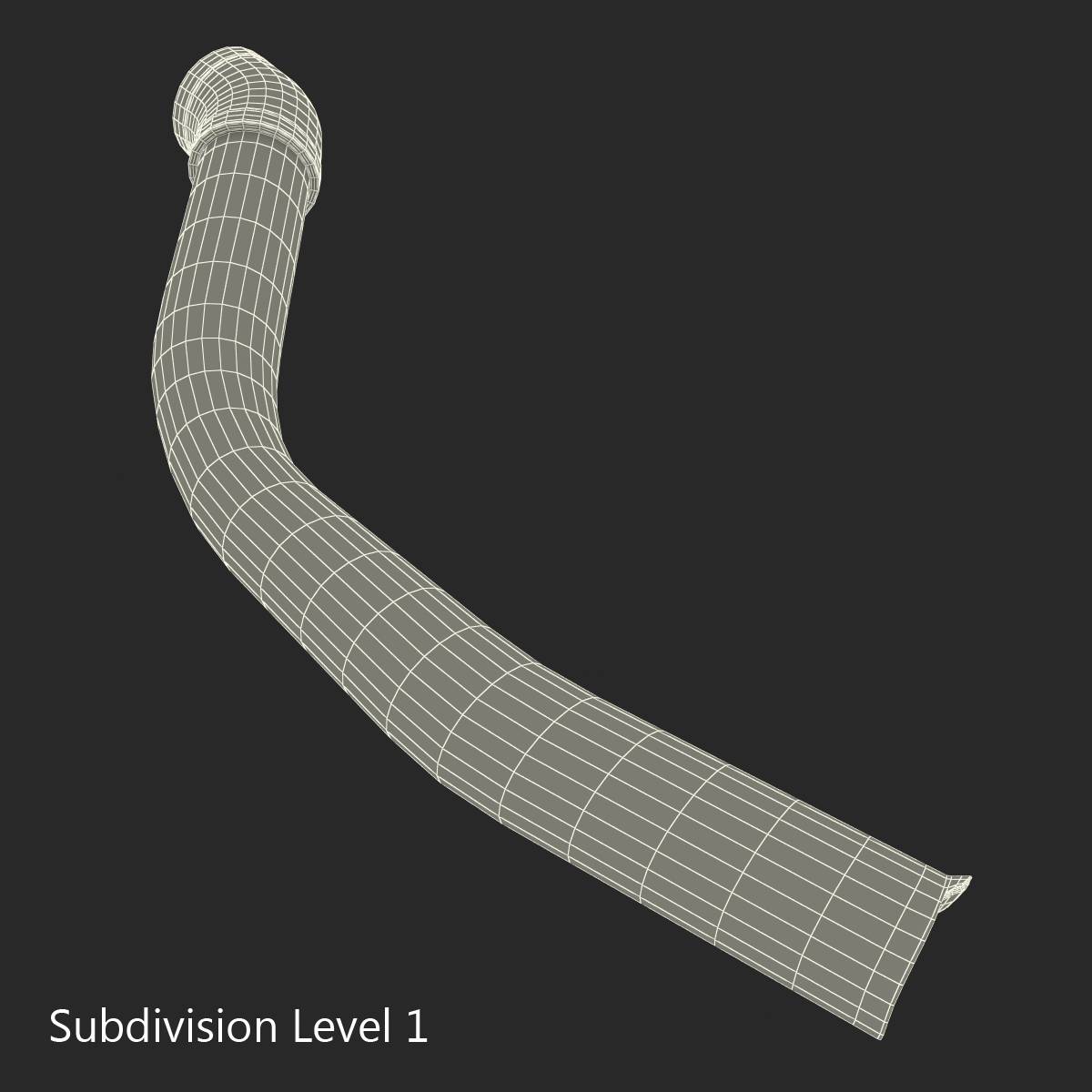 Broken Iron Pipe 12 3D model