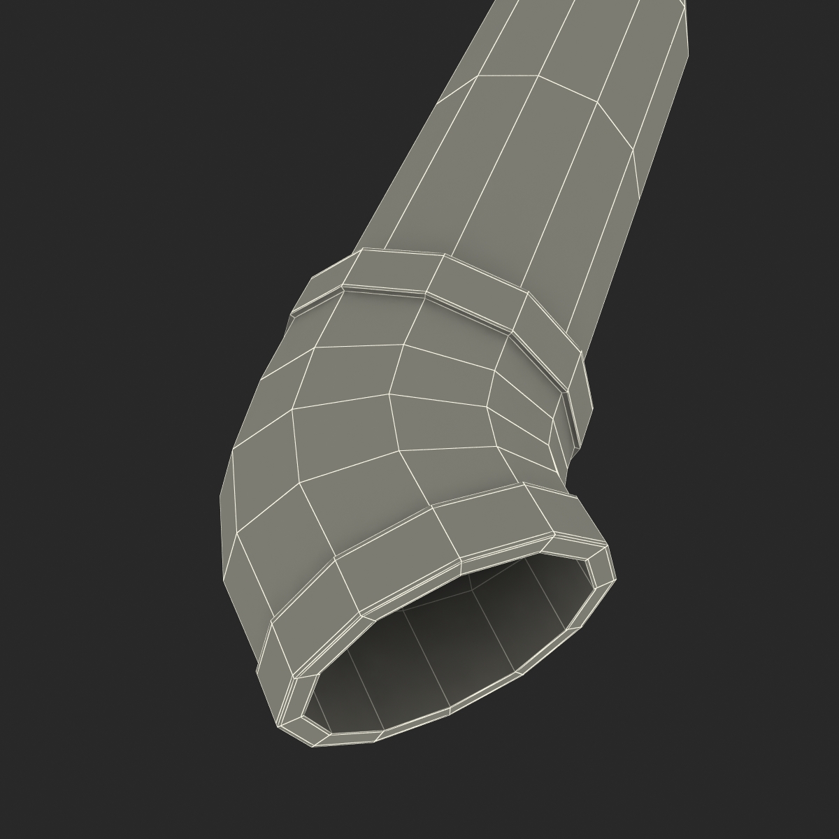 Broken Iron Pipe 12 3D model