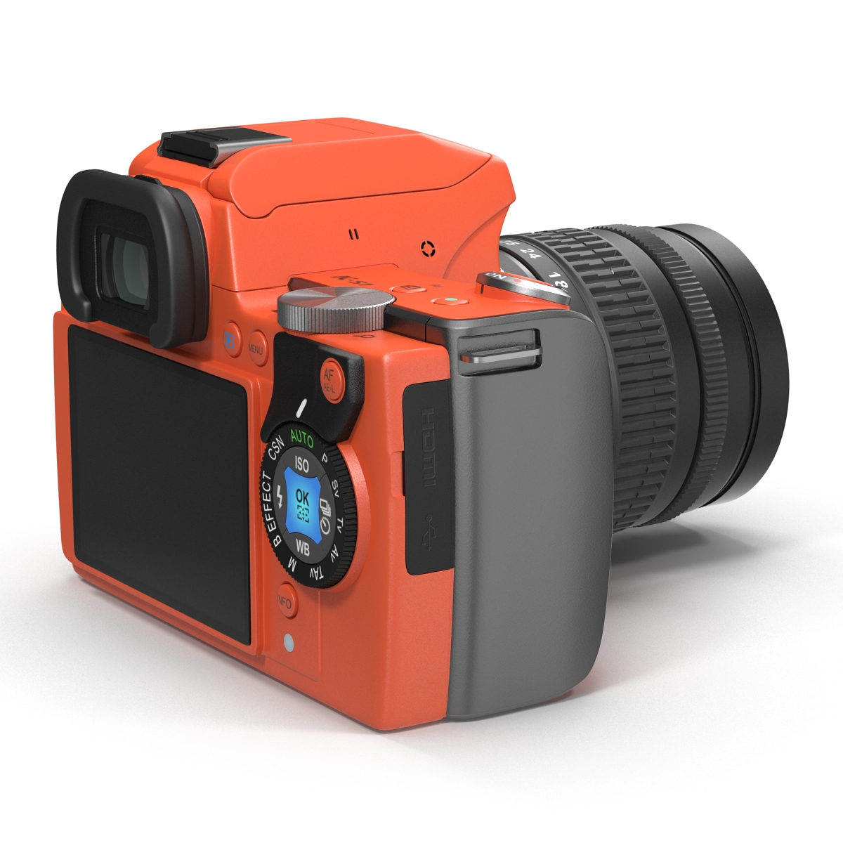 3D Pentax K S1 Orange model