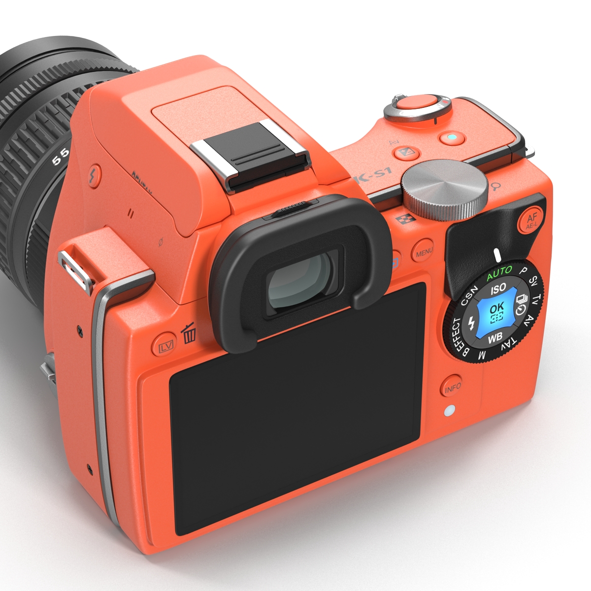 3D Pentax K S1 Orange model