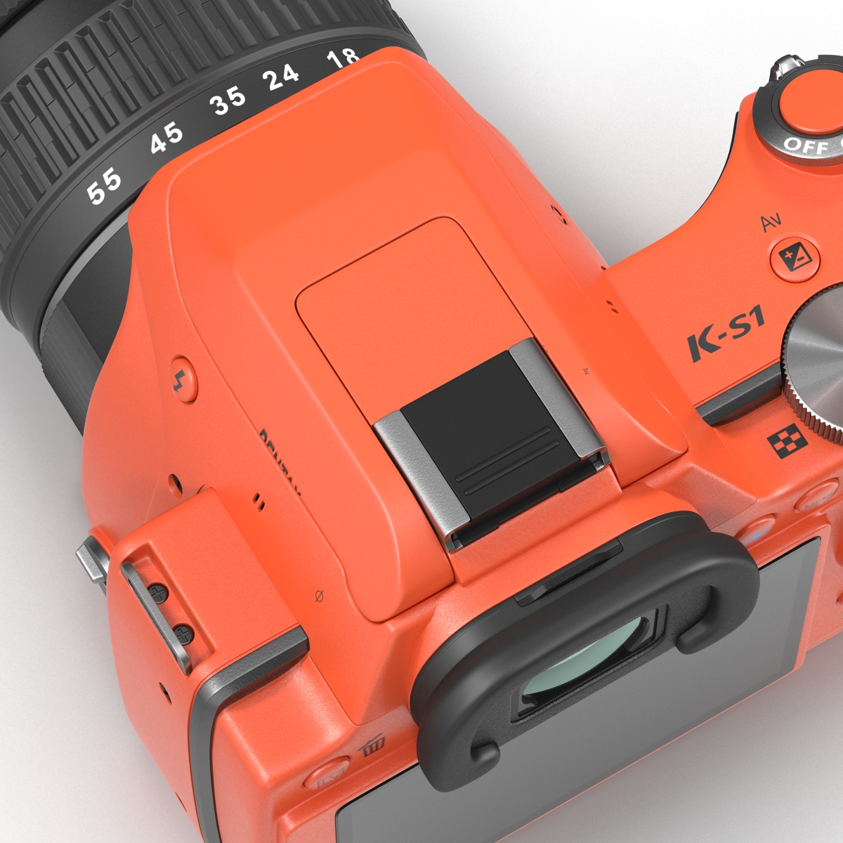 3D Pentax K S1 Orange model