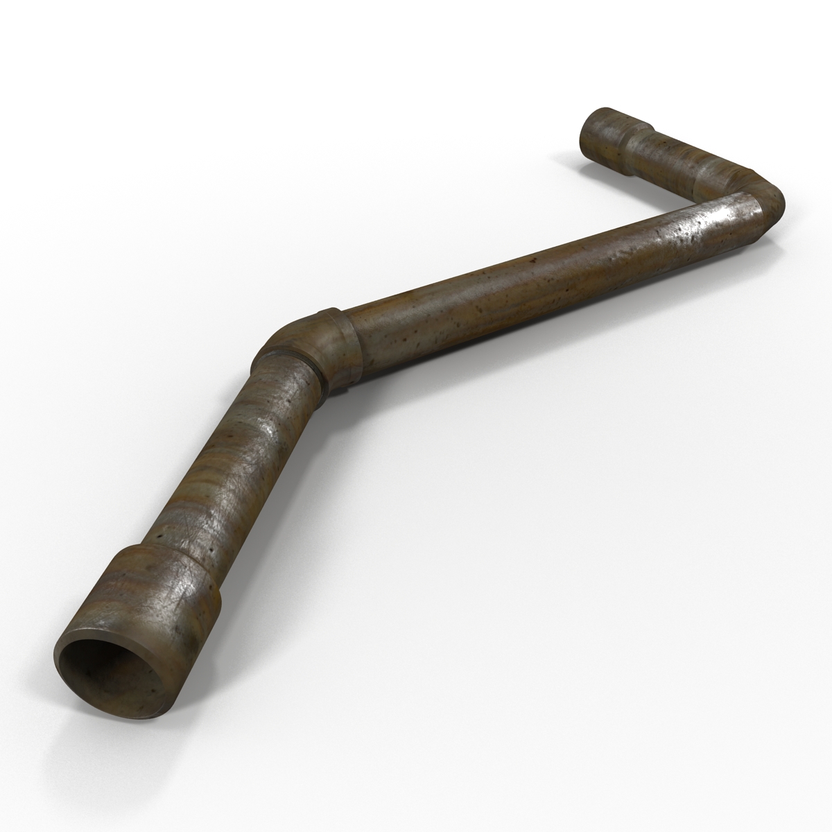 Broken Iron Pipe 14 3D model