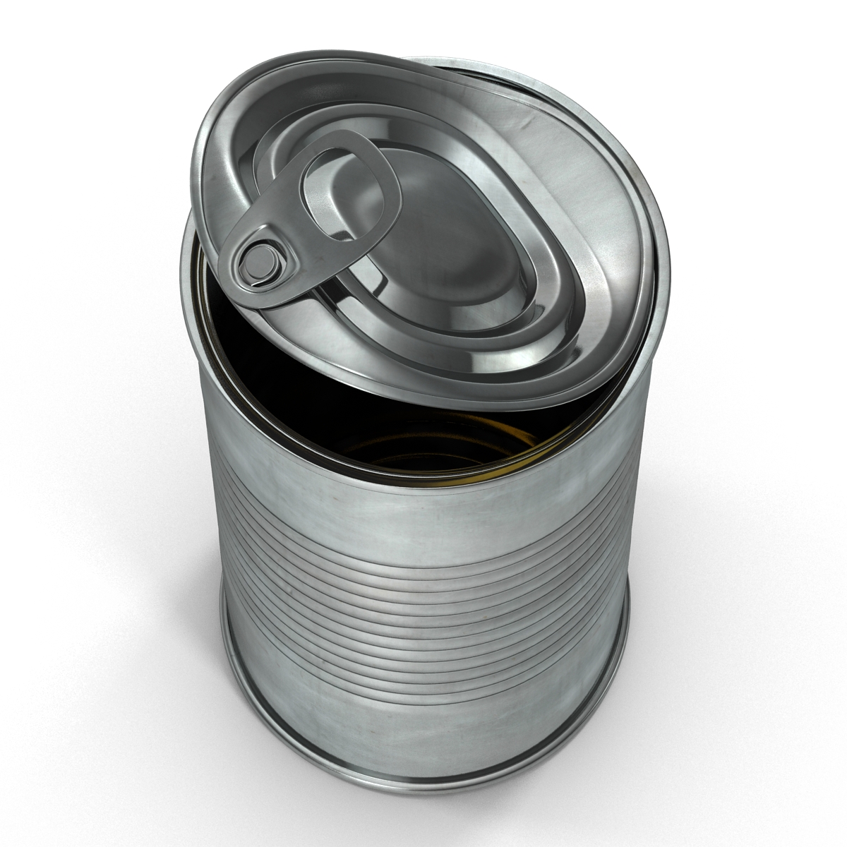 3D Open Empty Tin Can model