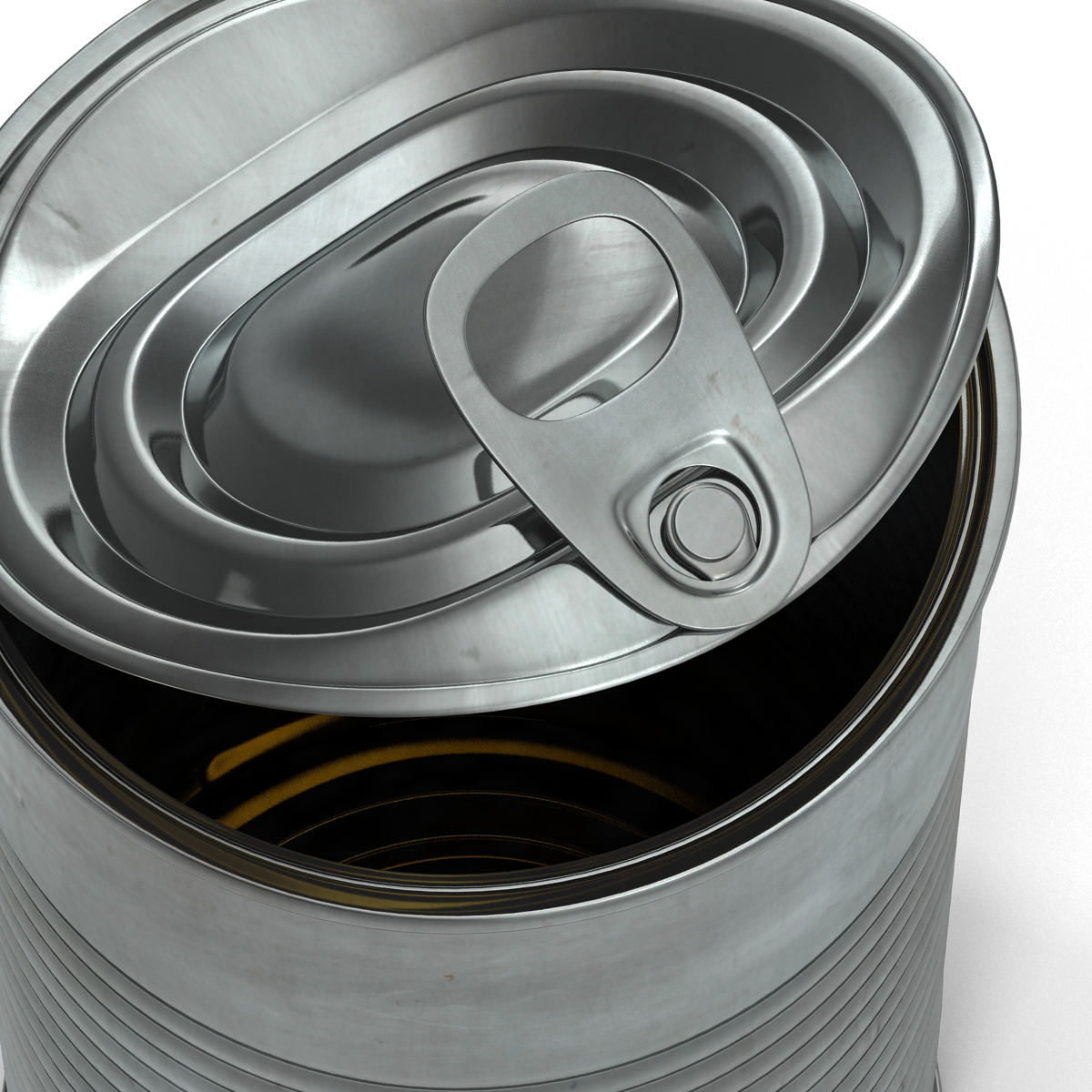 3D Open Empty Tin Can model