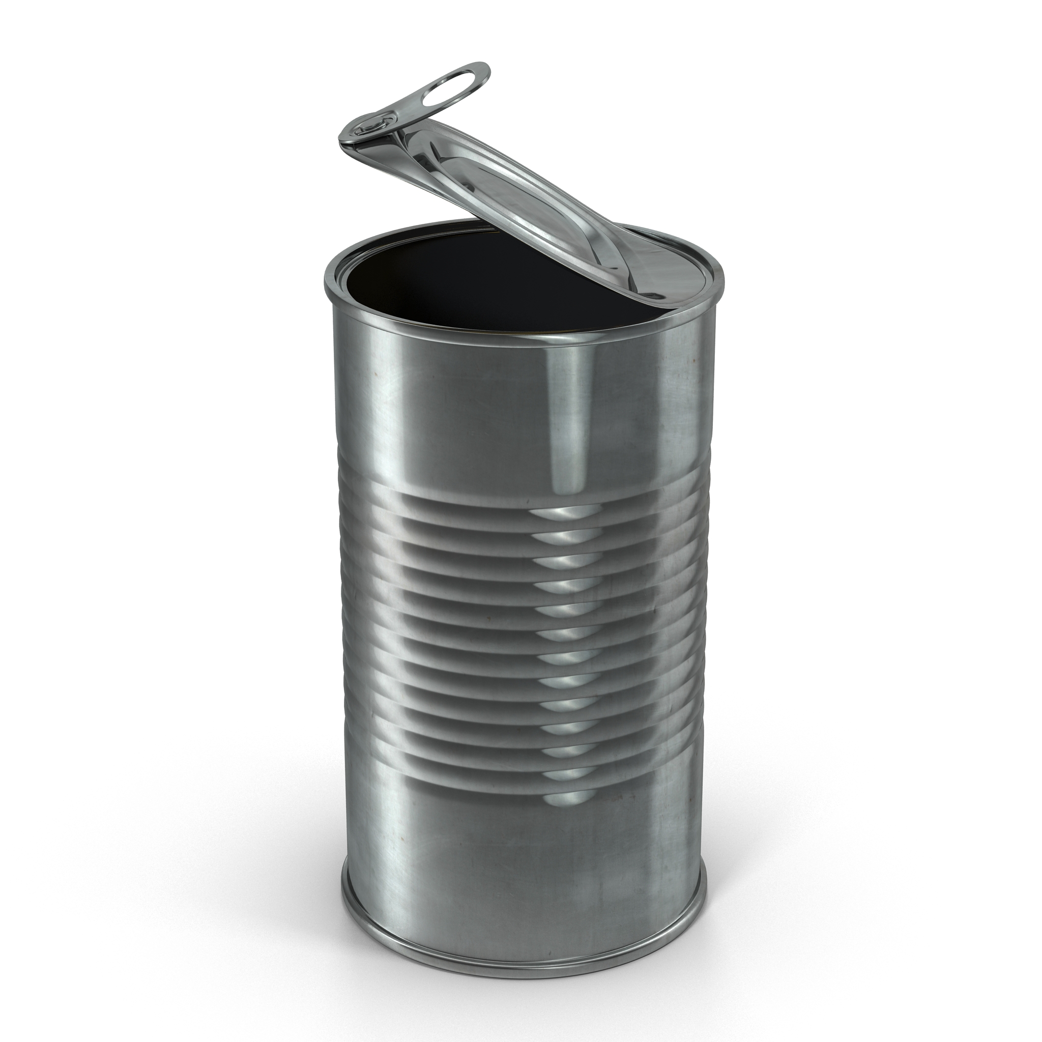 3D Open Empty Tin Can model