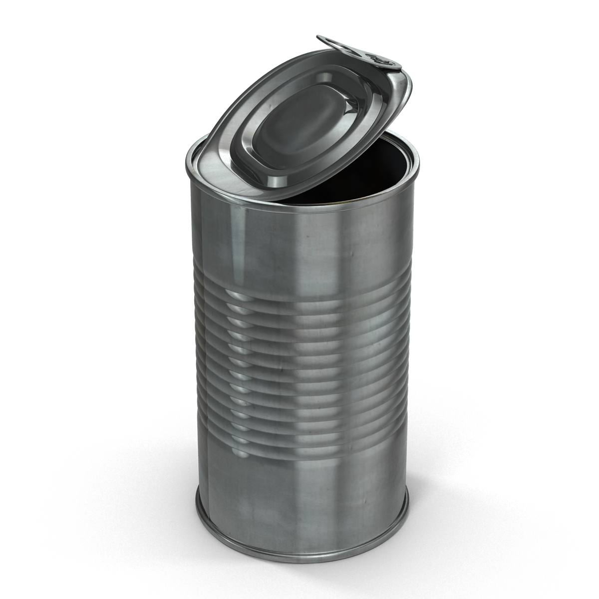 3D Open Empty Tin Can model