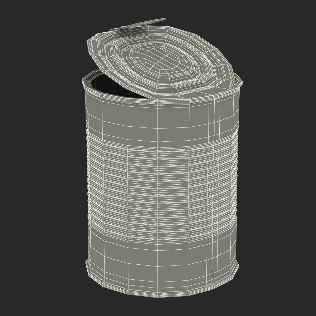 3D model Open Empty Tin Can 2