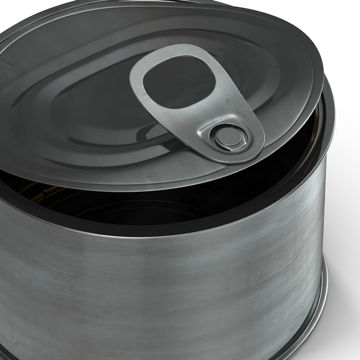 3D model Open Empty Tin Can 3