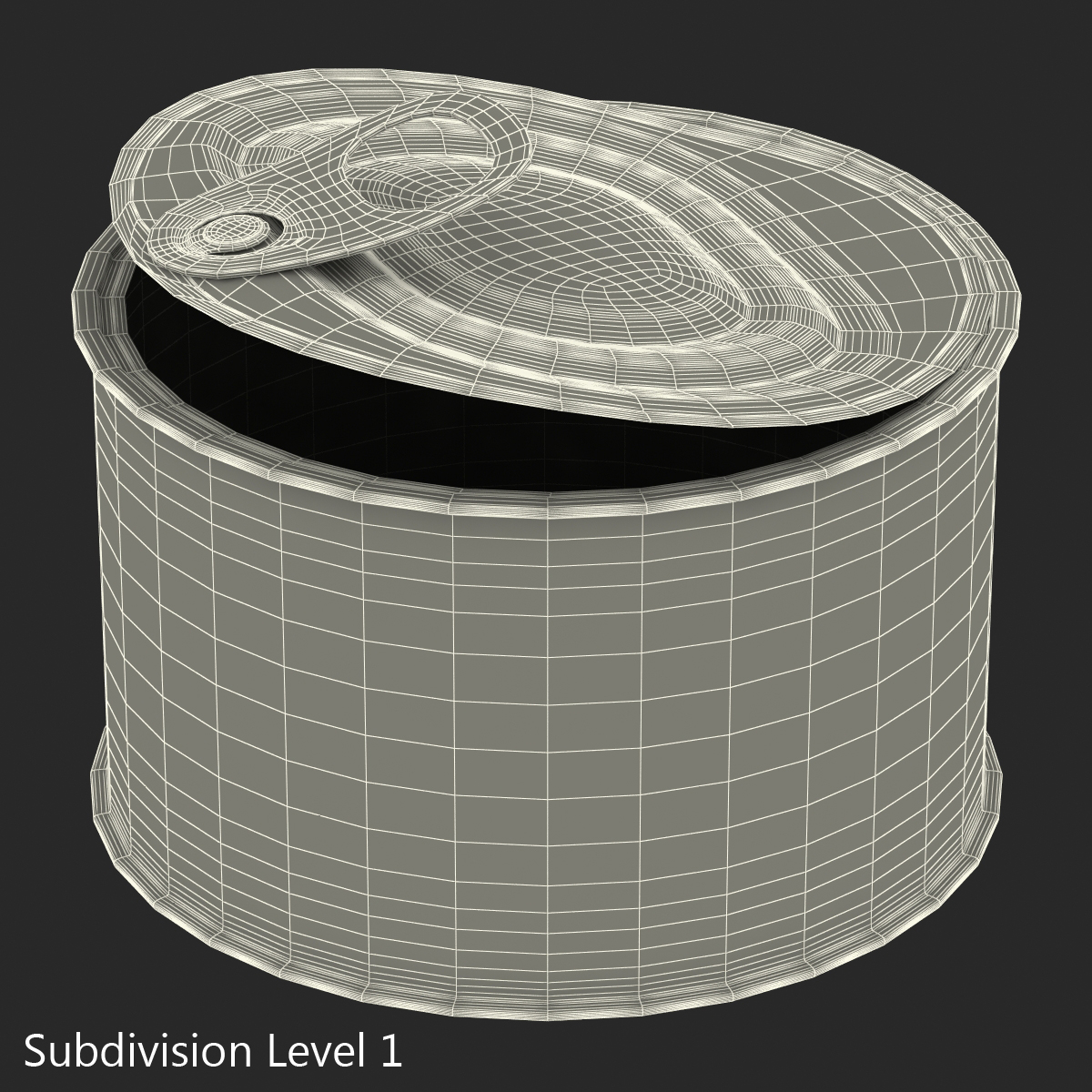 3D model Open Empty Tin Can 3