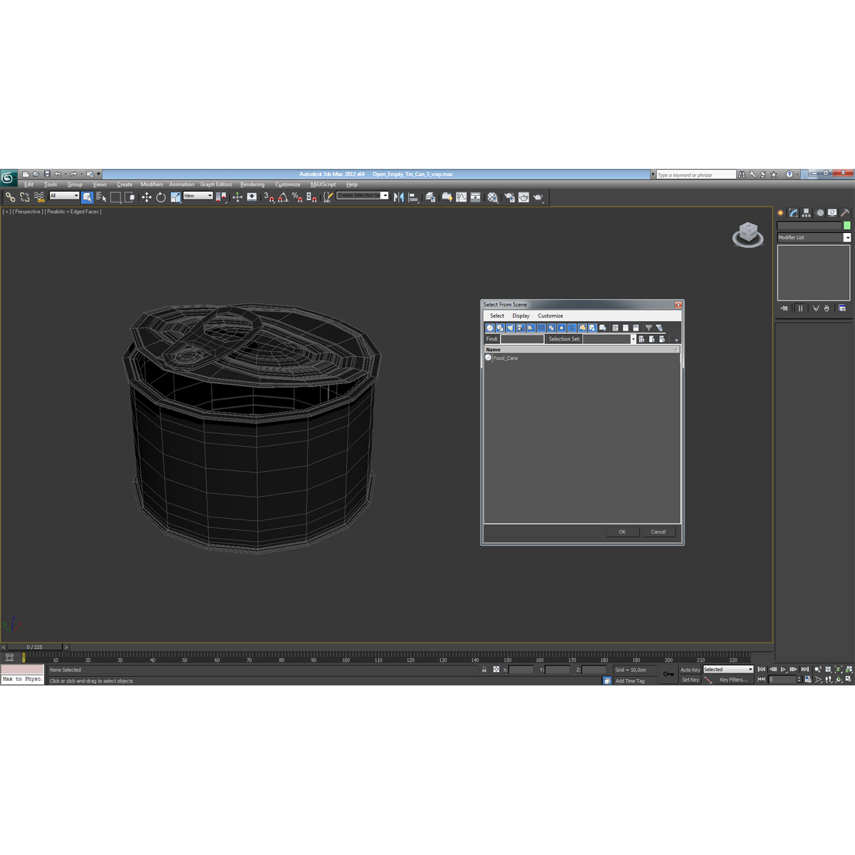 3D model Open Empty Tin Can 3