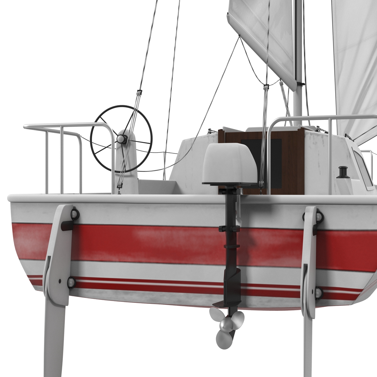 Small Sailing Yacht 3D model