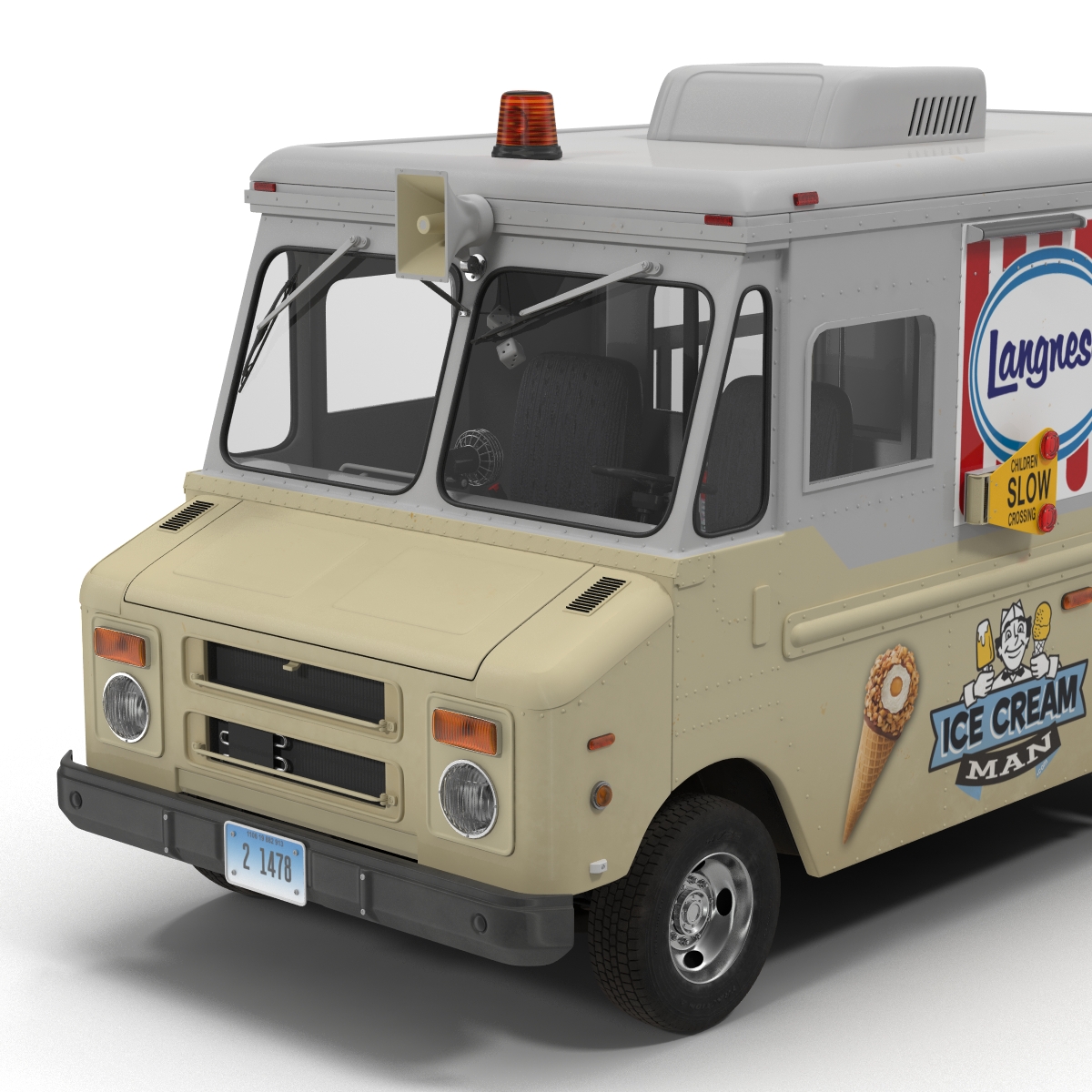 3D model Ice Cream Van Rigged