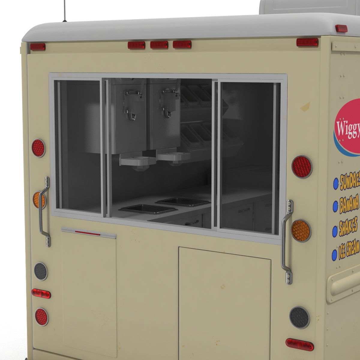 3D model Ice Cream Van Rigged