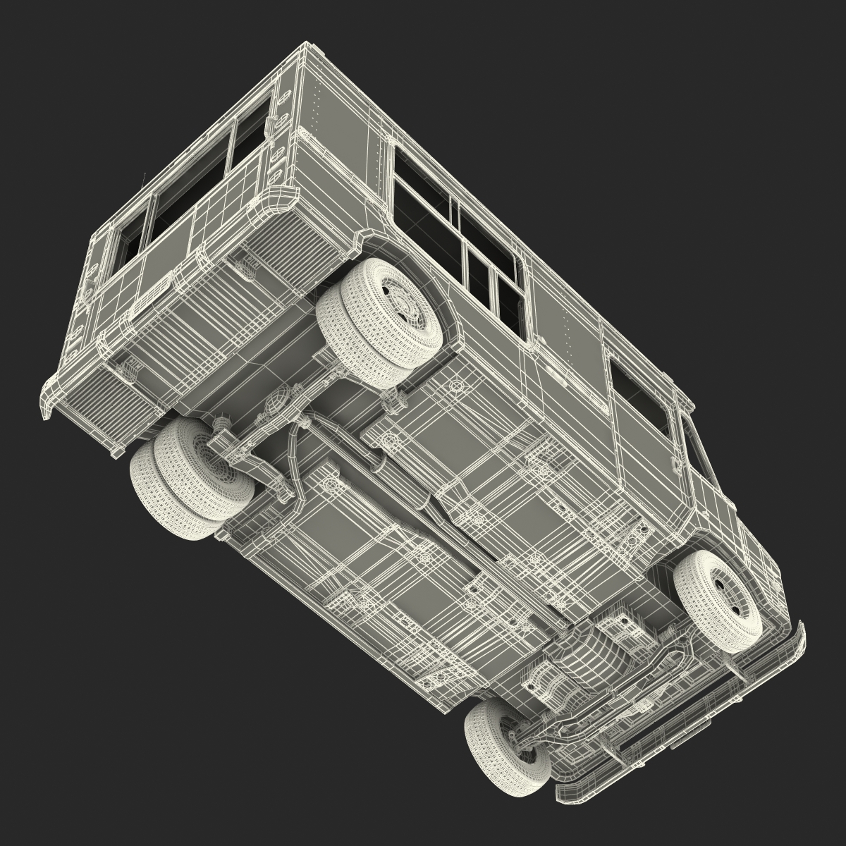 3D model Ice Cream Van Rigged