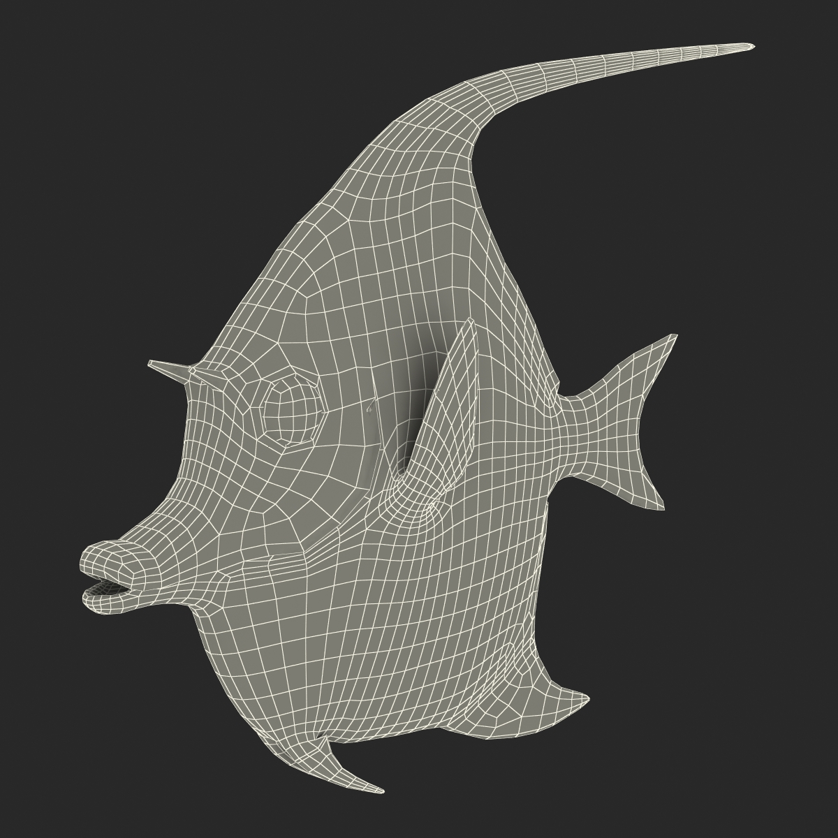 Moorish Idol Fish Rigged 3D model