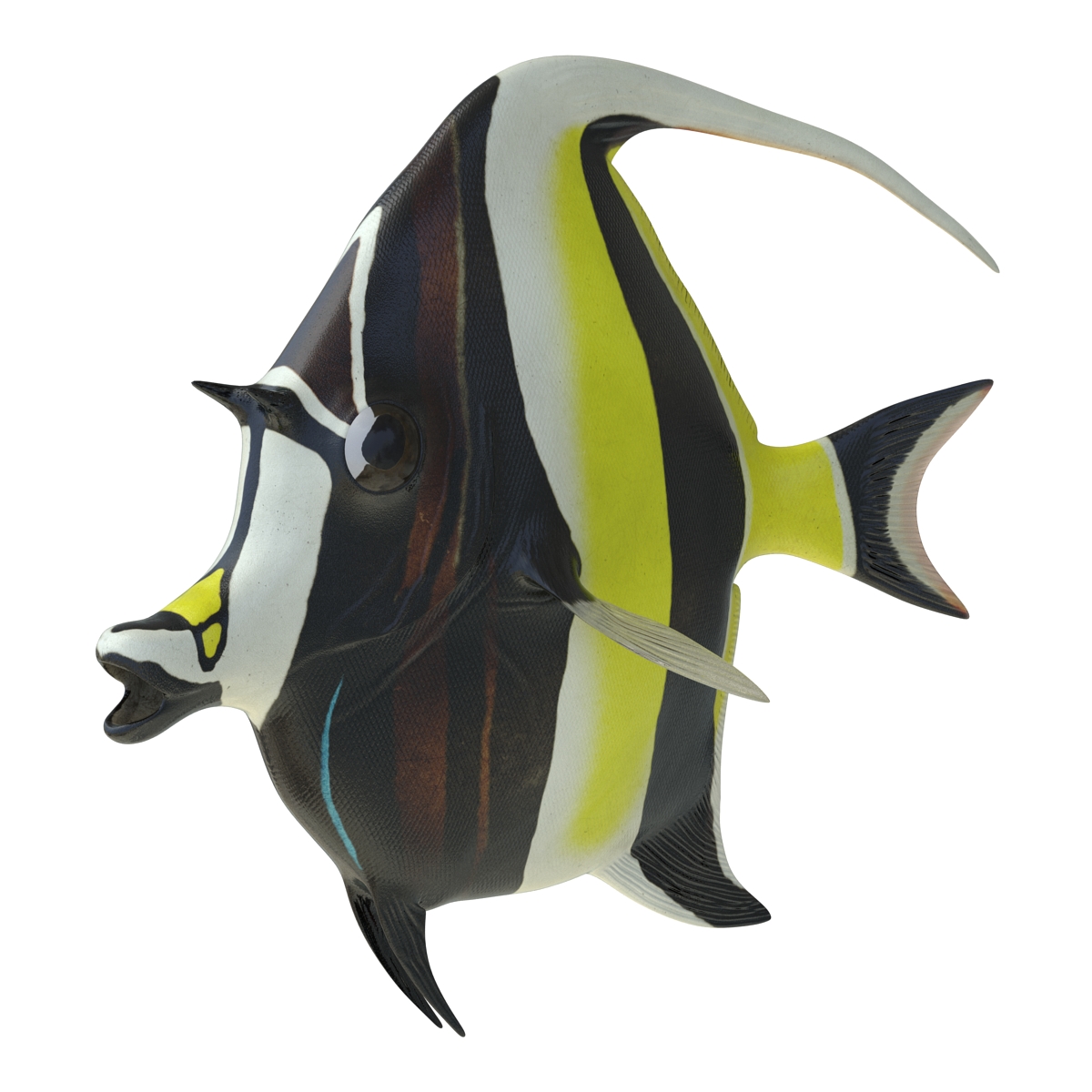 Moorish Idol Fish Pose 2 3D model