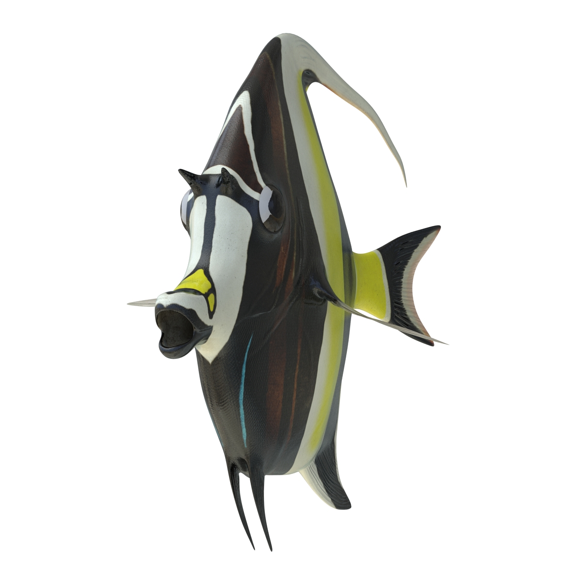 Moorish Idol Fish Pose 2 3D model