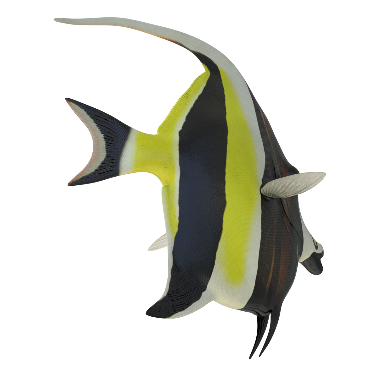 Moorish Idol Fish Pose 2 3D model