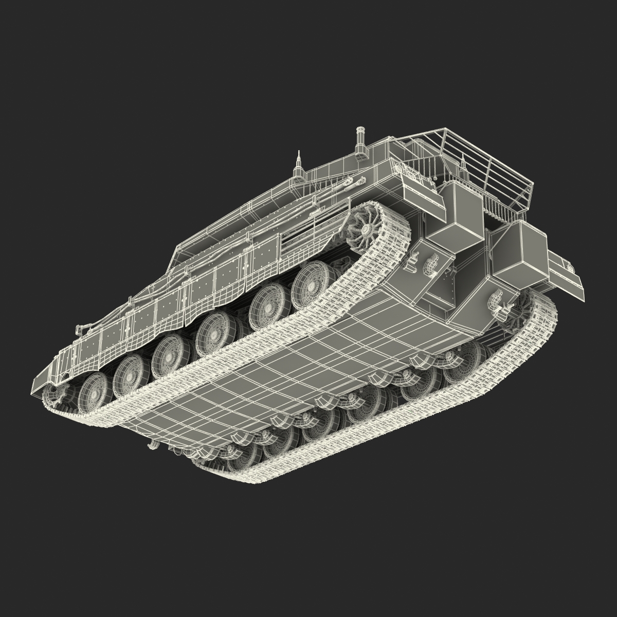 3D model Merkava Mk IV Rigged