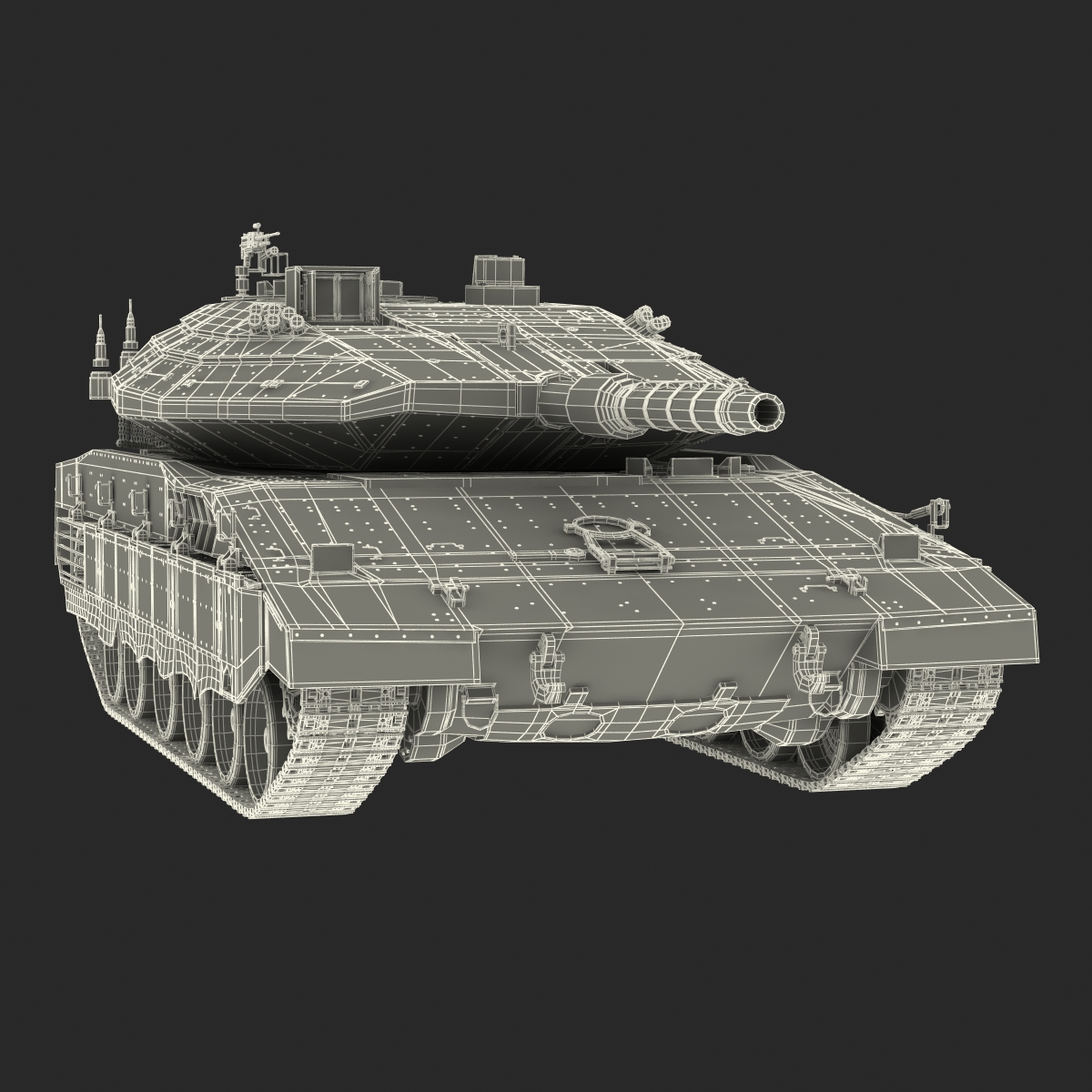 Merkava Mk IV 2 Rigged 3D