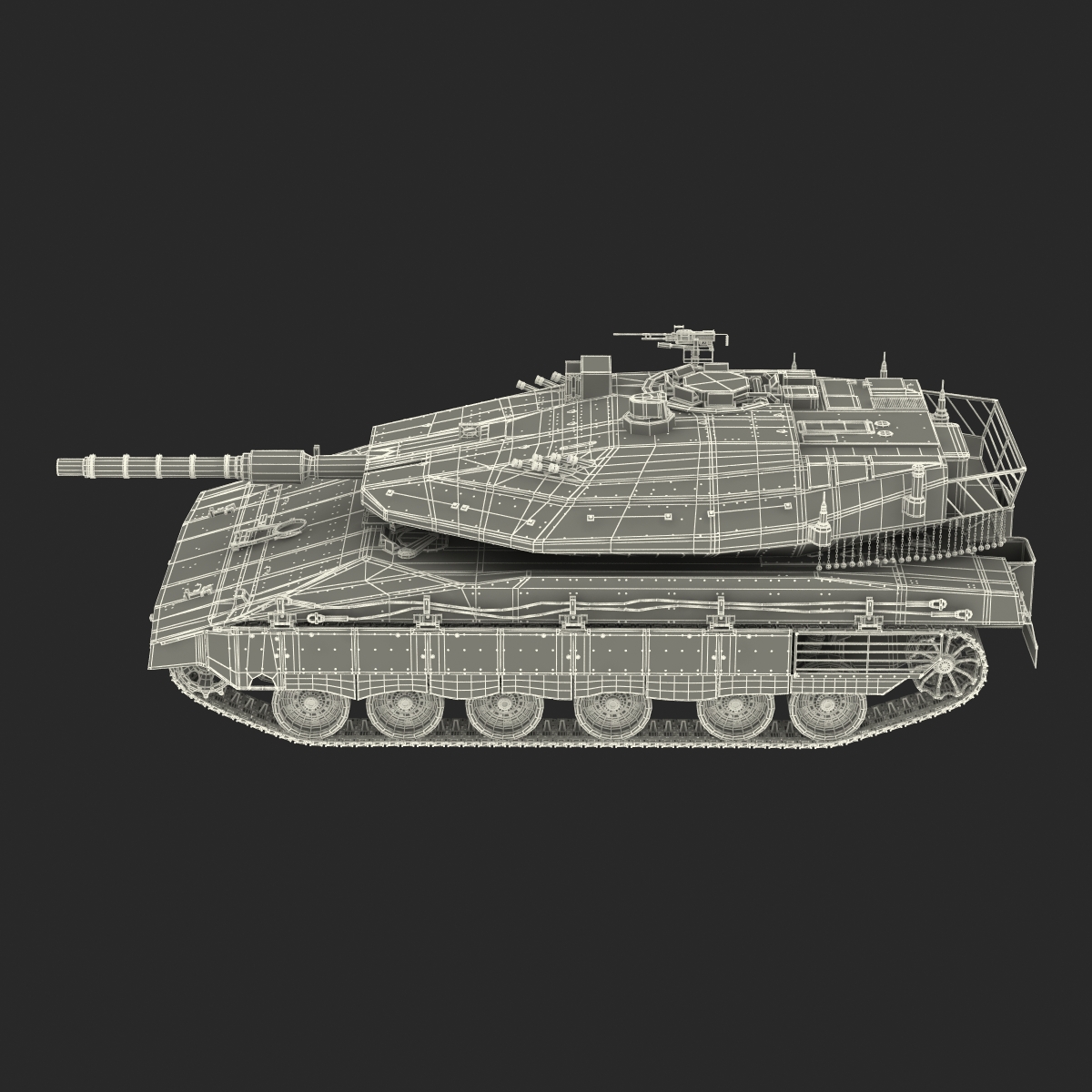 Merkava Mk IV 2 Rigged 3D