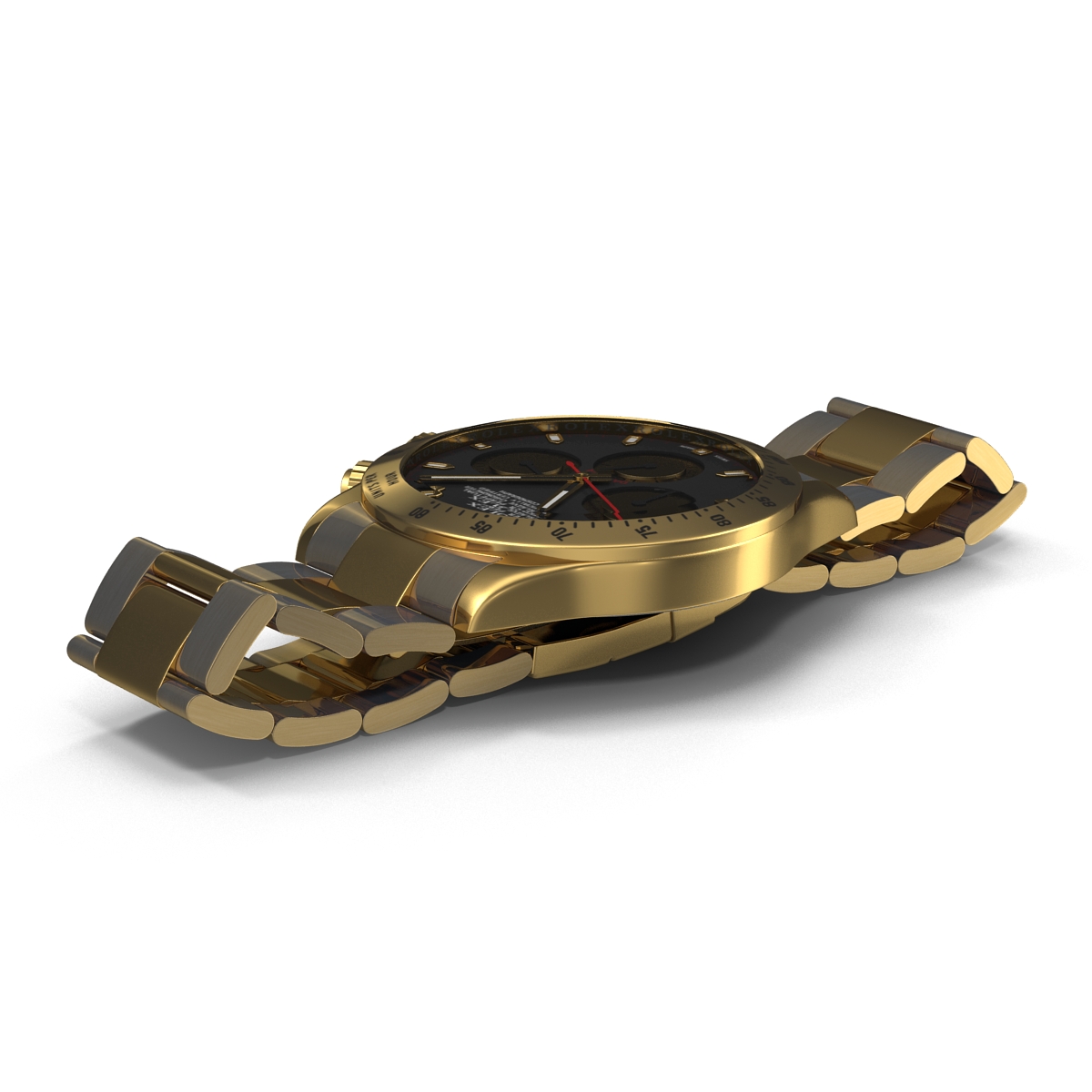 Rolex Gold Daytona Black Dial 3D model