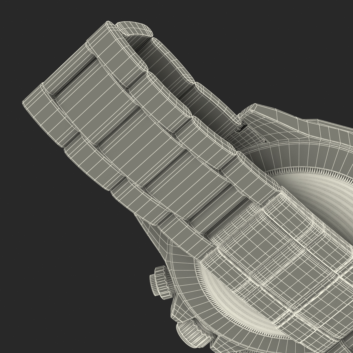 Rolex Gold Daytona Black Dial 3D model