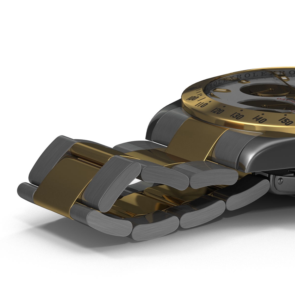 3D Rolex Daytona Two Tone White model
